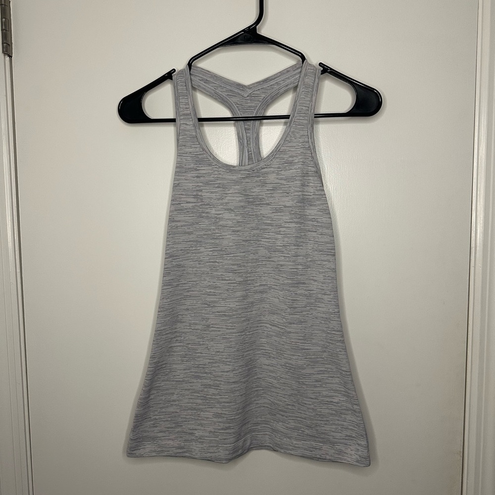 Lululemon Cool Racerback II Size 6 - Color Wee Are From Space Grey Alpine White